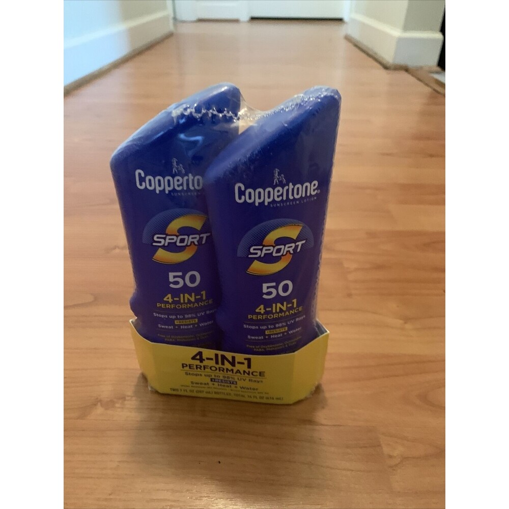 Coppertone Sport 4-in-1 Sunscreen Lotion SPF 50 8.75oz ea 2-Pack